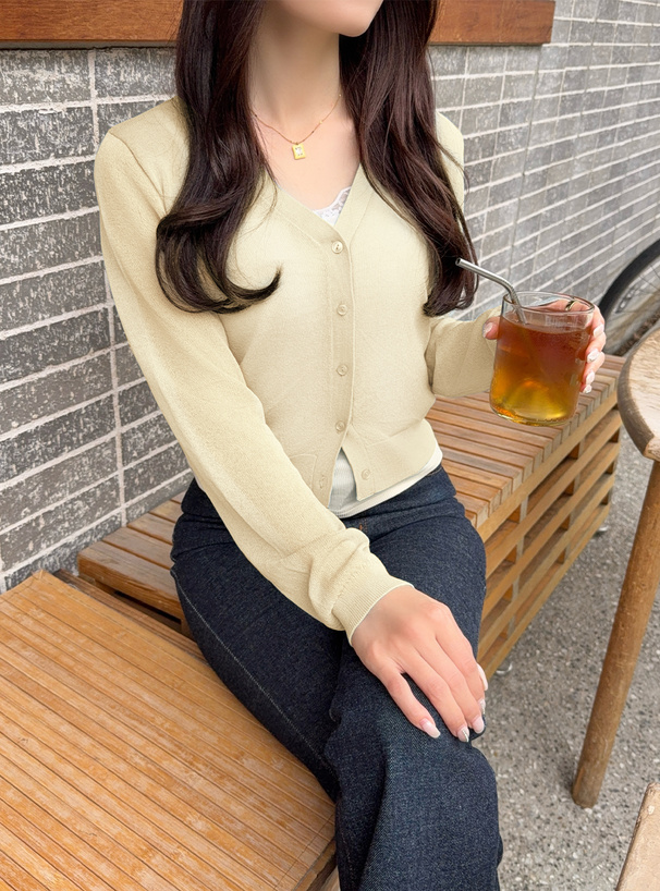 シアーニットカーディガン