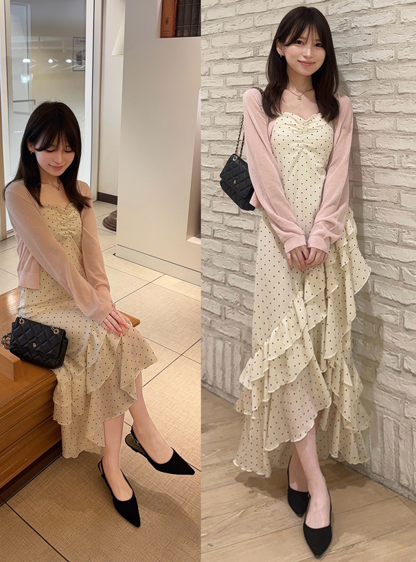 シアーニットカーディガン