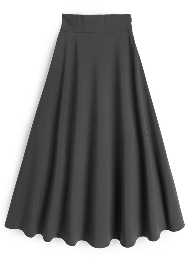 ハイウエストフレアロングスカート