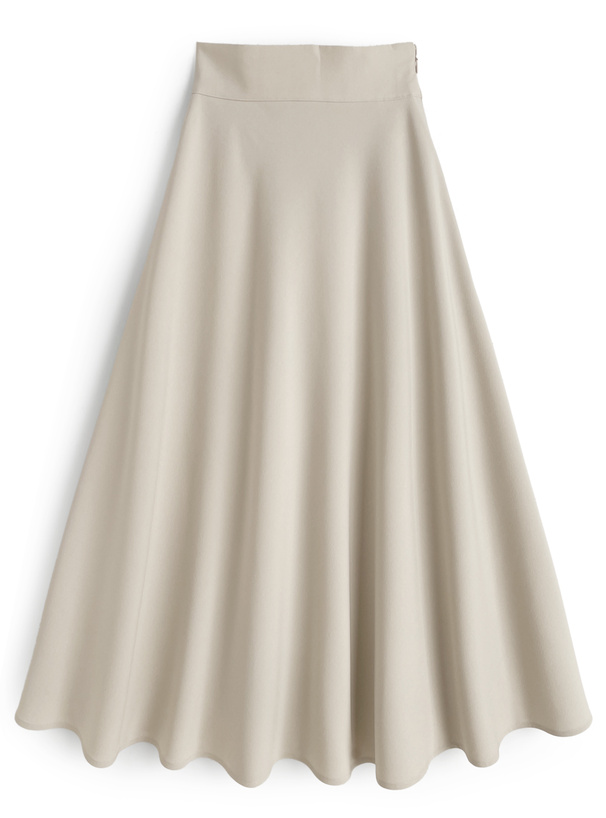 ハイウエストフレアロングスカート