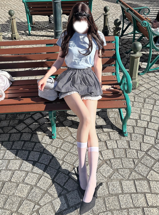 チェック柄レースドッキングミニスカートパンツ
