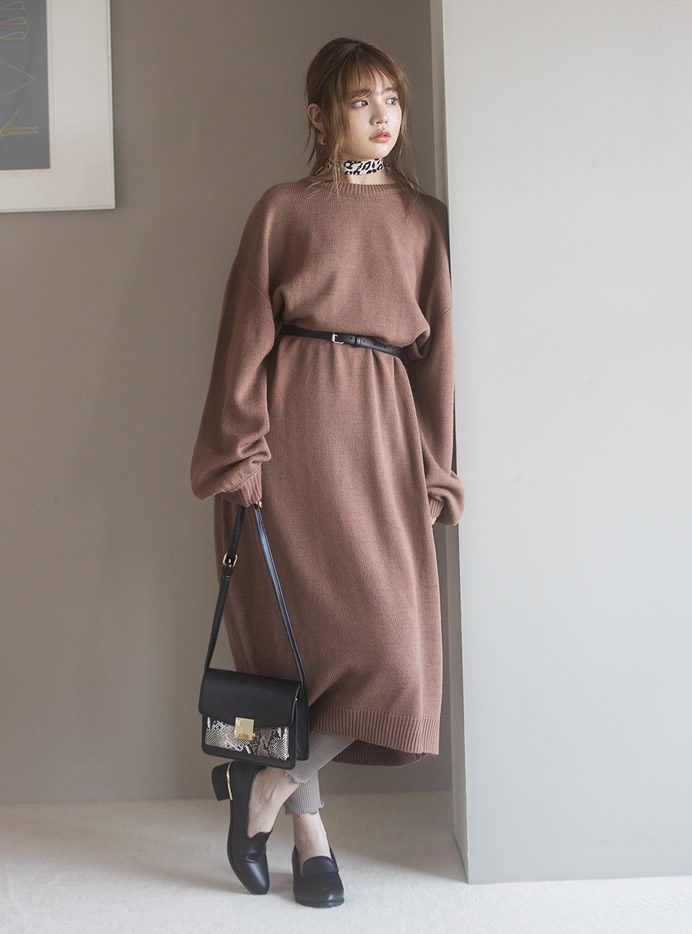 パイソン柄ショルダーバッグ