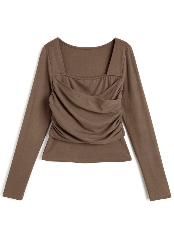 Vivienne Westwood ドレープスクエアネックトップス 長袖カットソー