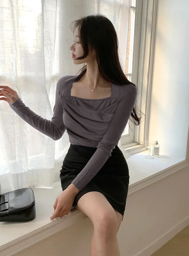 トップス tezka ドレープスクエアネックトップス[yz681] | レディースファッション通販