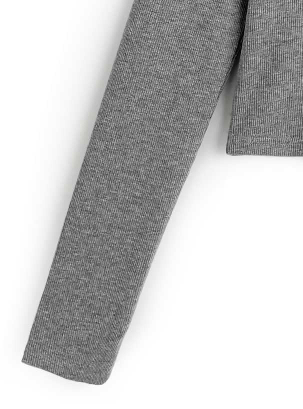 配色ボタンリブカーディガン