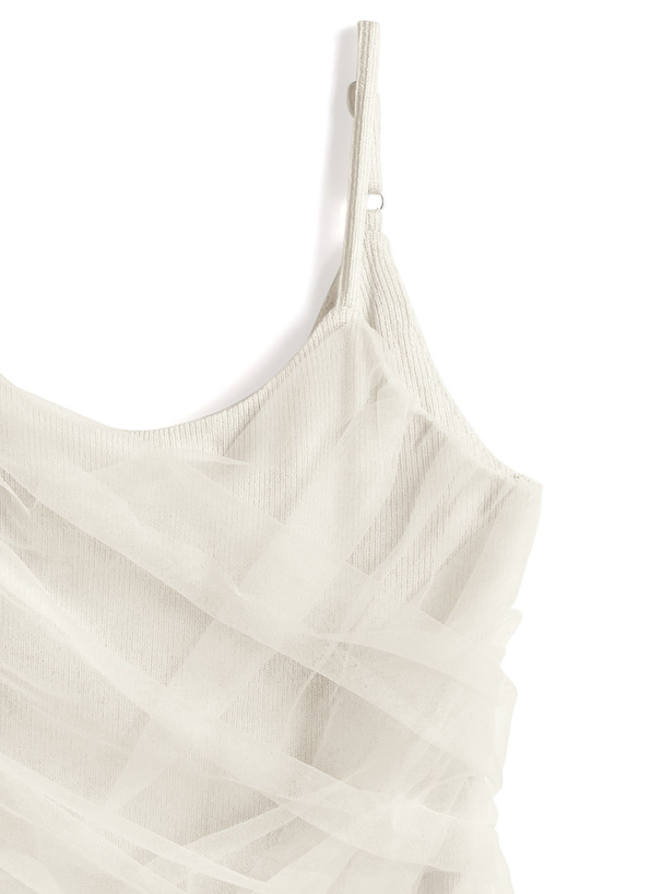 チュールドッキングドレープキャミソール