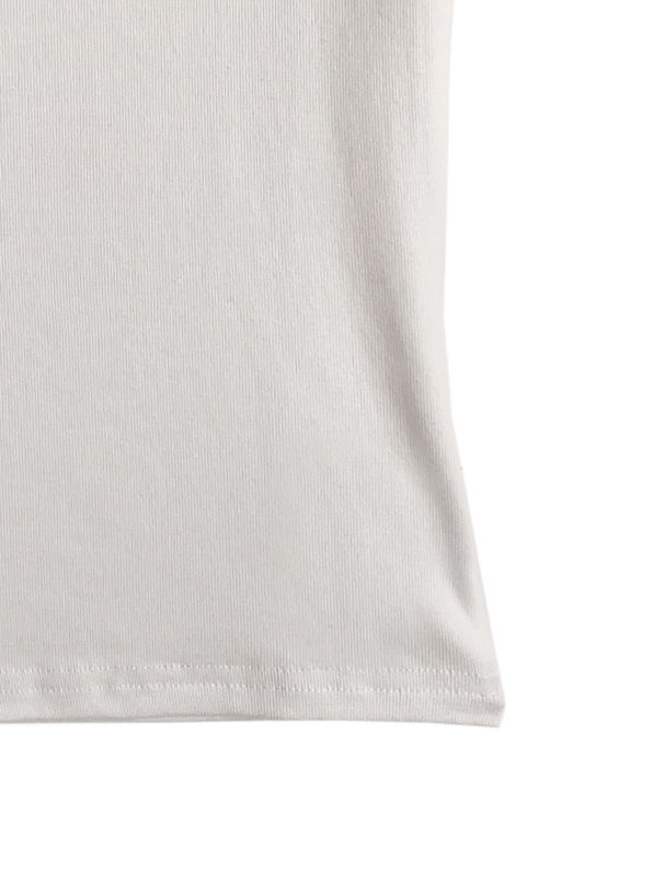 シアー切替ハイネックトップス