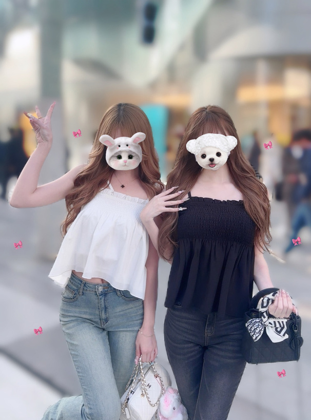 ショルダーリボンシャーリングキャミソールトップス