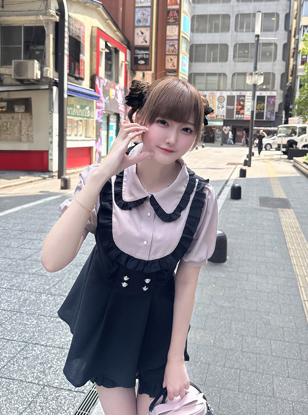 未使用 DRESS LAB レイヤード風フリルトップス＆パンツ セットアップ DRESS LAB パンツドレス 「手洗い可能/セレモニーセットアップ