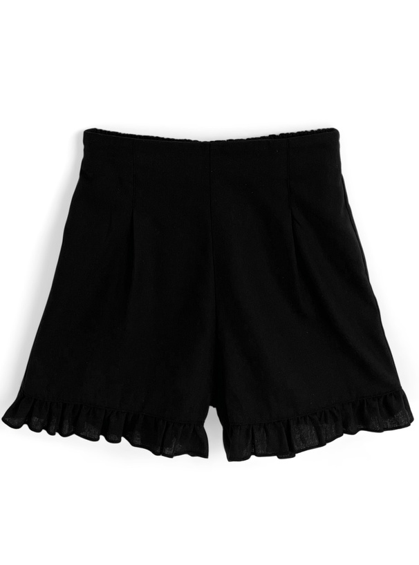 レイヤード風チュニック×フリルパンツセットアップ