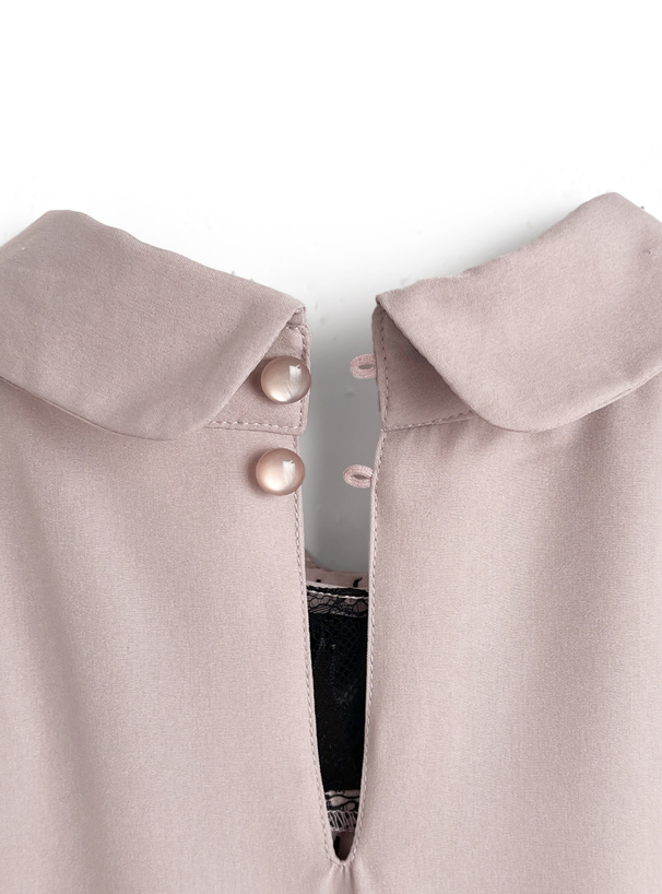 レースメロウフリルリボンブラウス