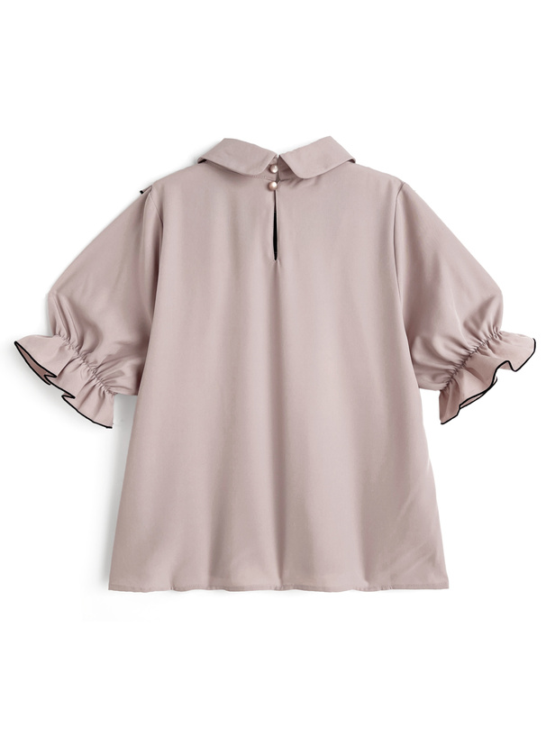 レースメロウフリルリボンブラウス