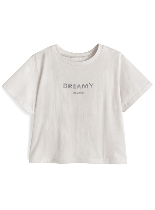 ラインストーンロゴTシャツ