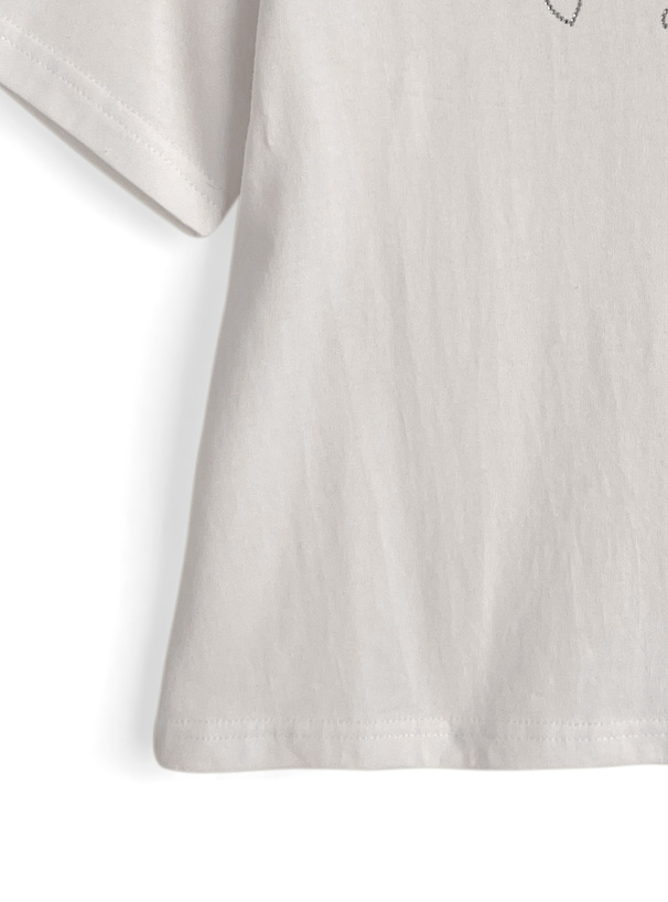 ラインストーンロゴTシャツ
