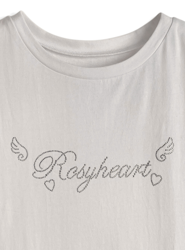 ラインストーンロゴTシャツ