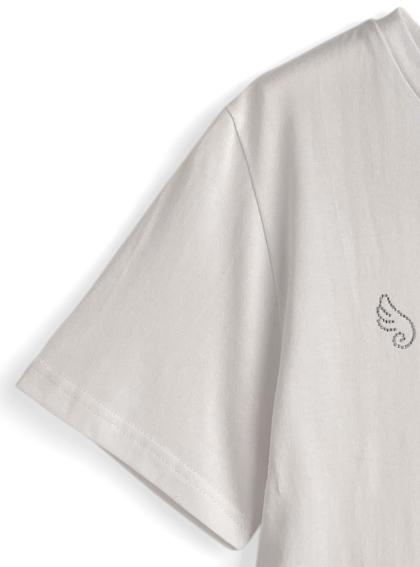 ラインストーンロゴTシャツ