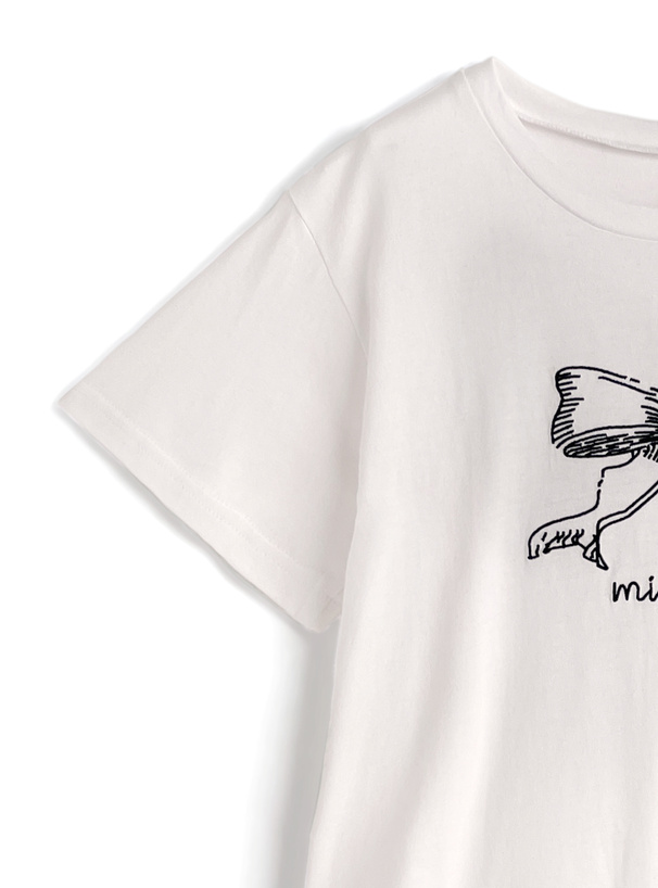 リボンロゴ刺繍Tシャツ