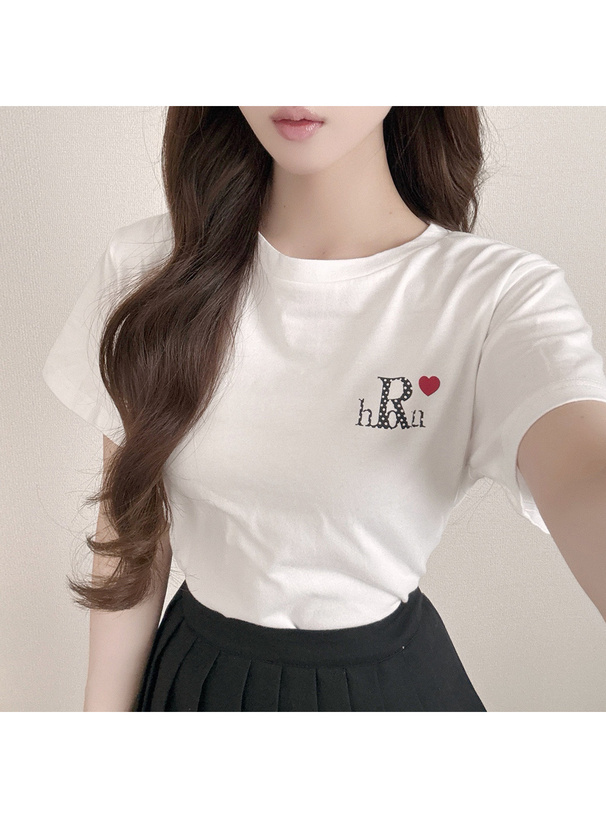 ドットロゴプリントTシャツ