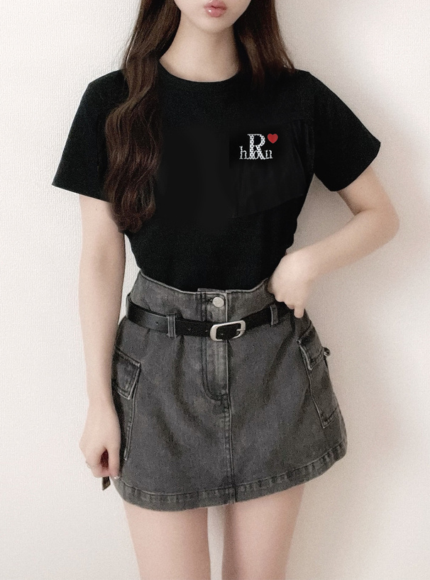 ドットロゴプリントTシャツ
