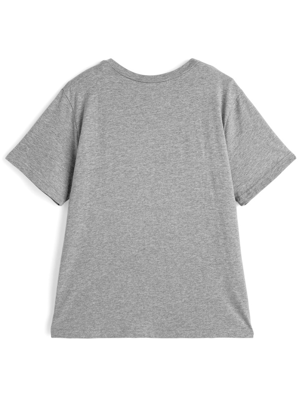 小花柄ロゴ刺繍Tシャツ