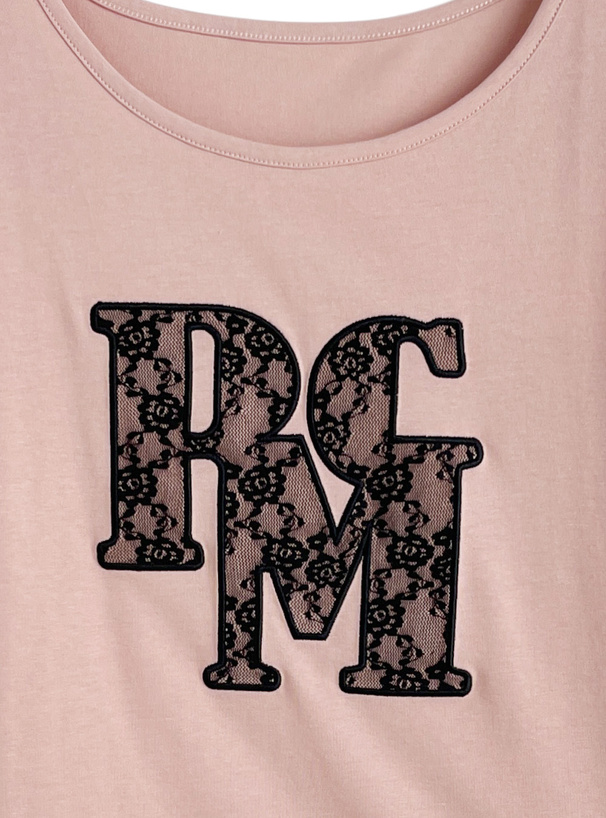 レースロゴ刺繍ロンT