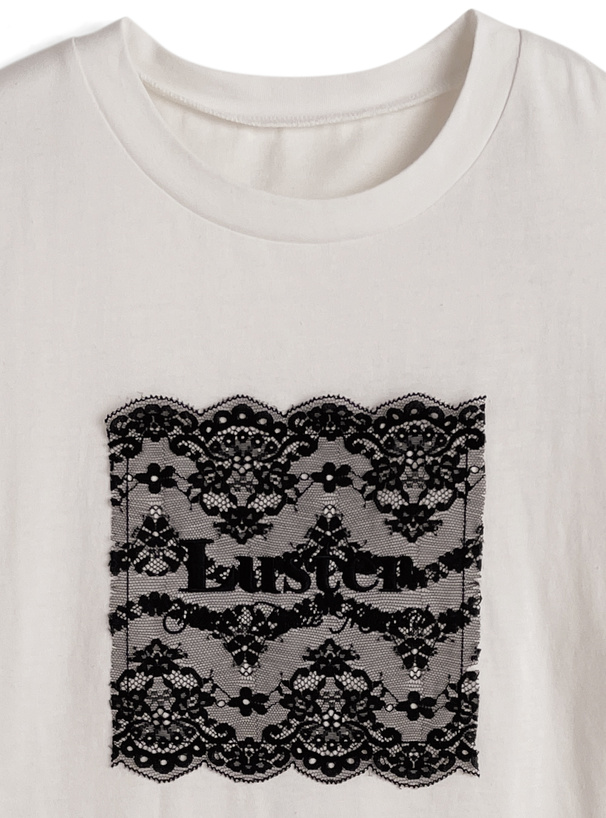 レースロゴ刺繍ロンT