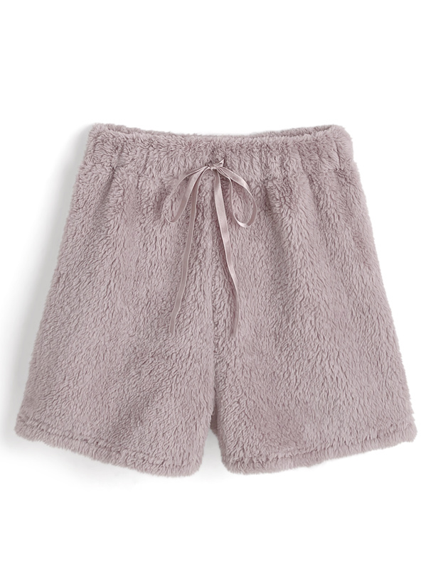 リボントップス×ショートパンツボアセットアップ