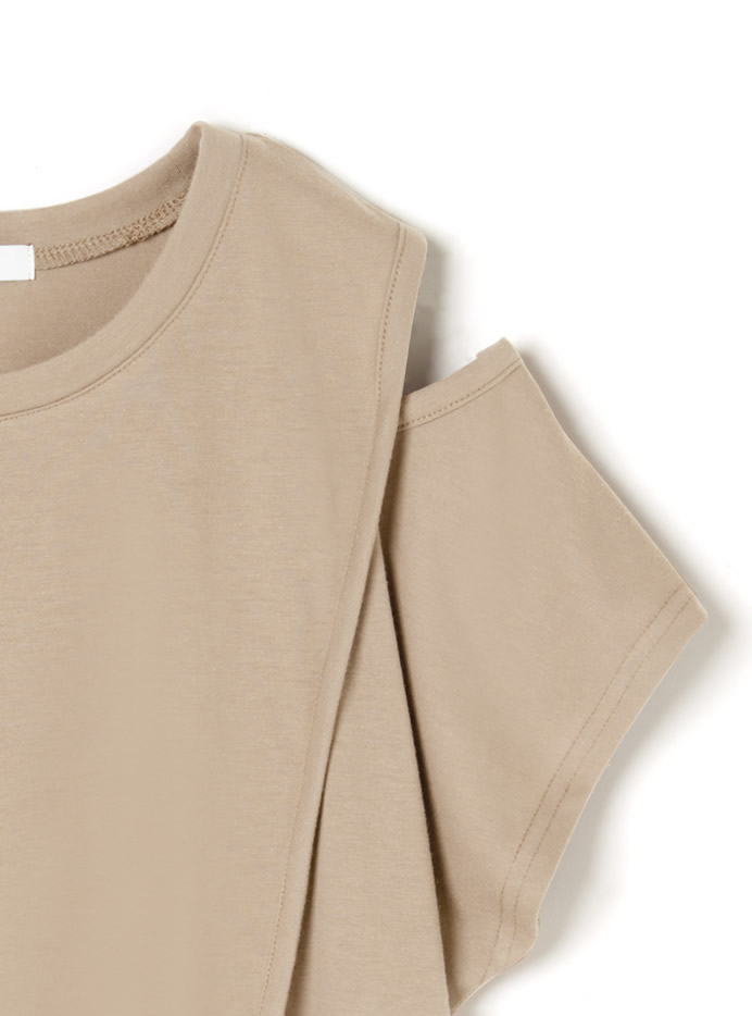ショルダーカットフレンチスリーブTシャツ