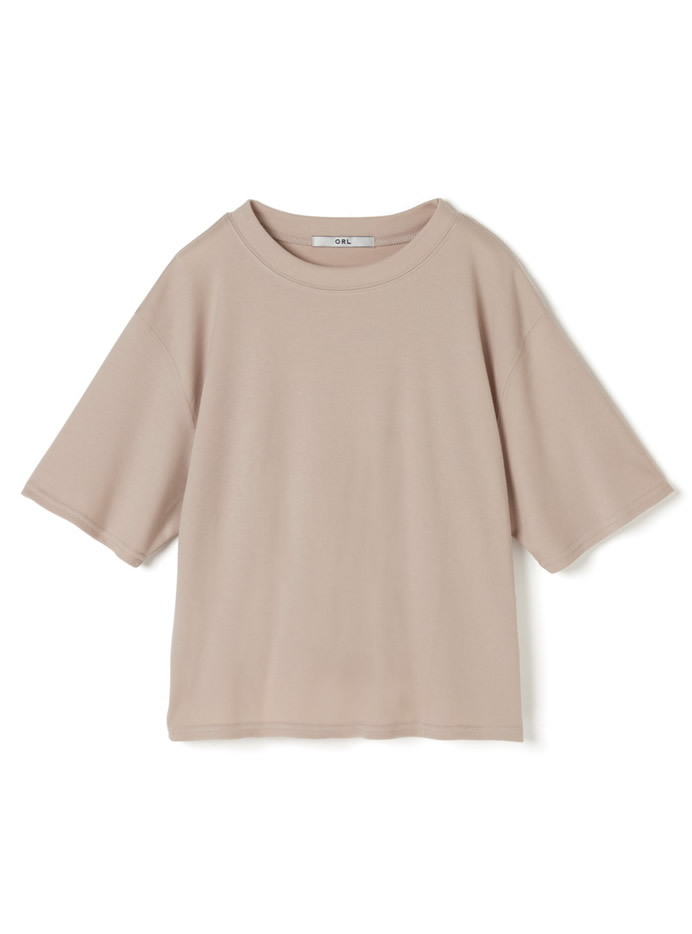 ラウンドネック5分袖Tシャツ