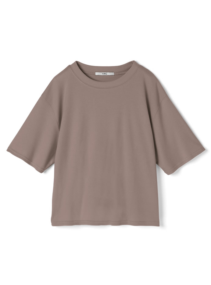 ラウンドネック5分袖Tシャツ