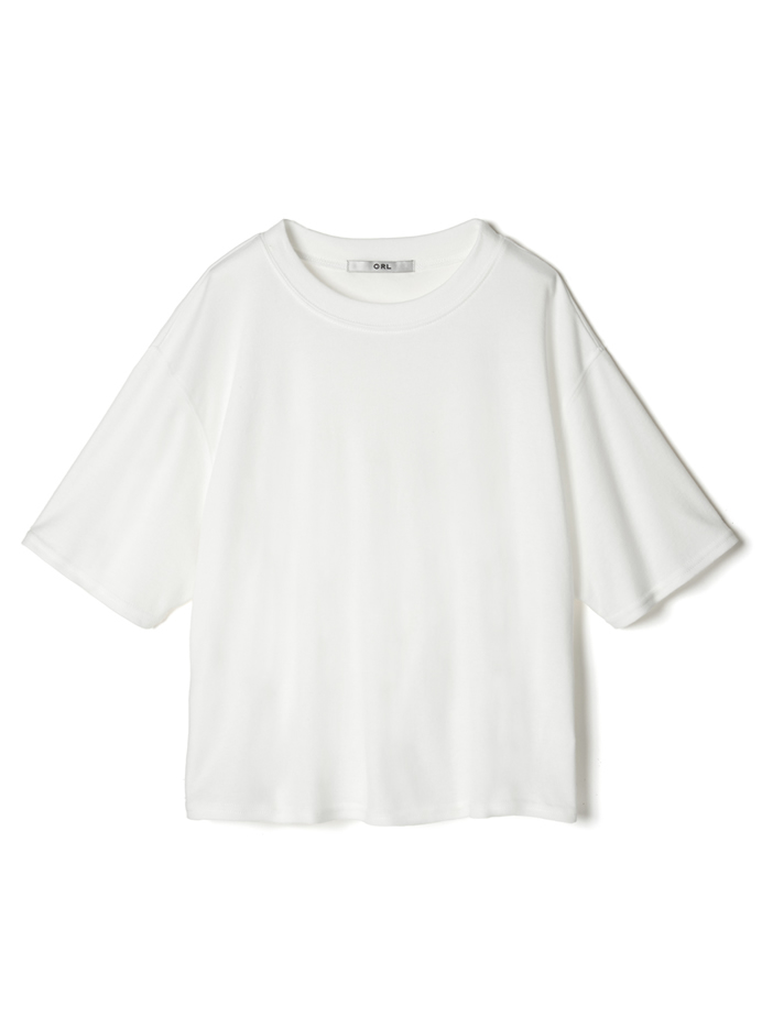ラウンドネック5分袖Tシャツ