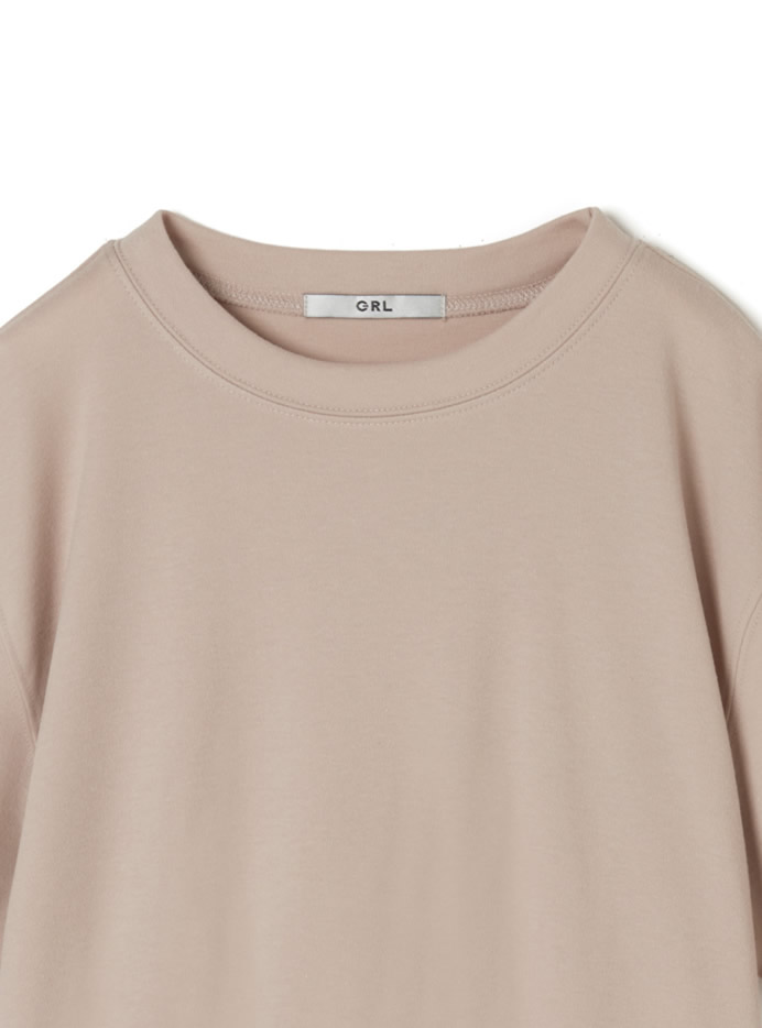 ラウンドネック5分袖Tシャツ
