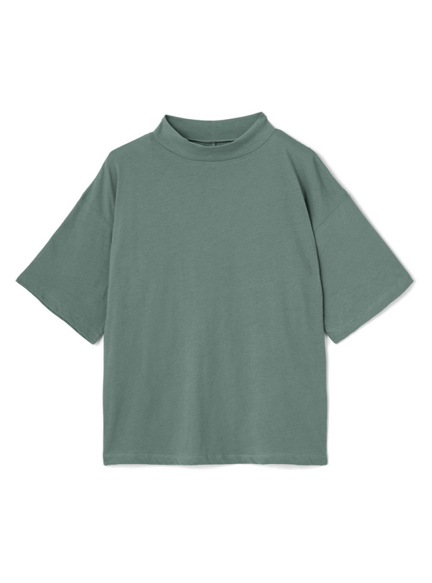 ハイネックコットンTシャツ