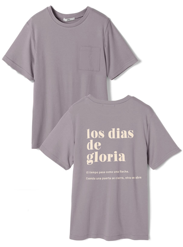 胸ポケットバックロゴTシャツ