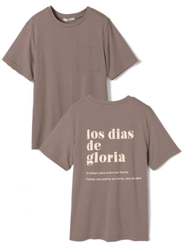 胸ポケットバックロゴTシャツ