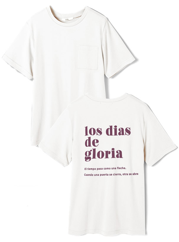 胸ポケットバックロゴTシャツ
