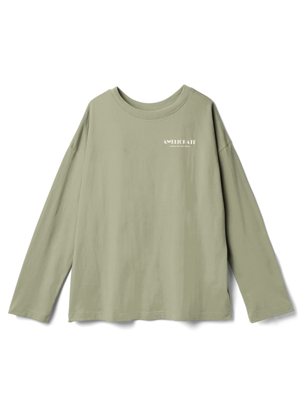 バックロゴプリントロンT