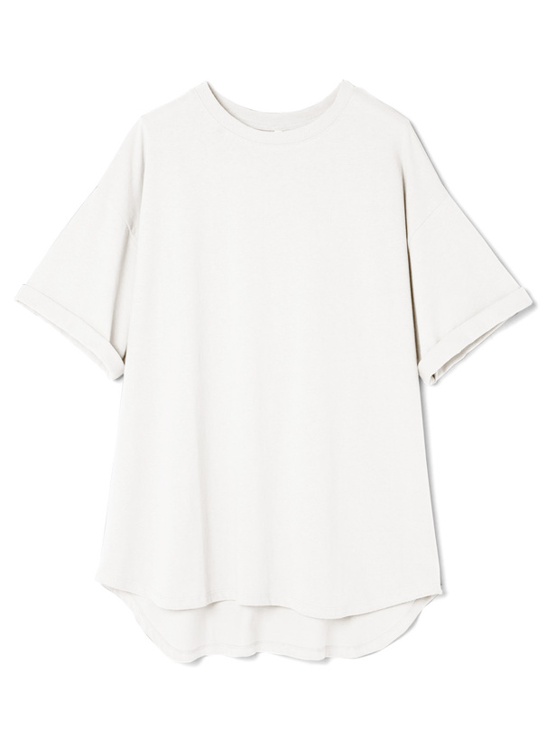 ビッグシルエットロールアップTシャツ