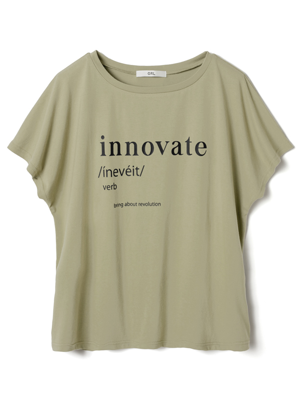 フレンチスリーブロゴTシャツ