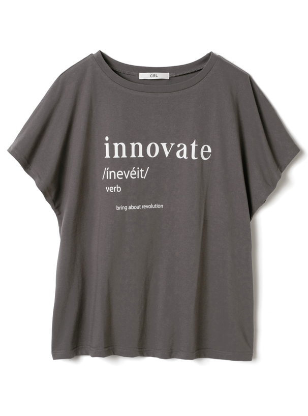 フレンチスリーブロゴTシャツ