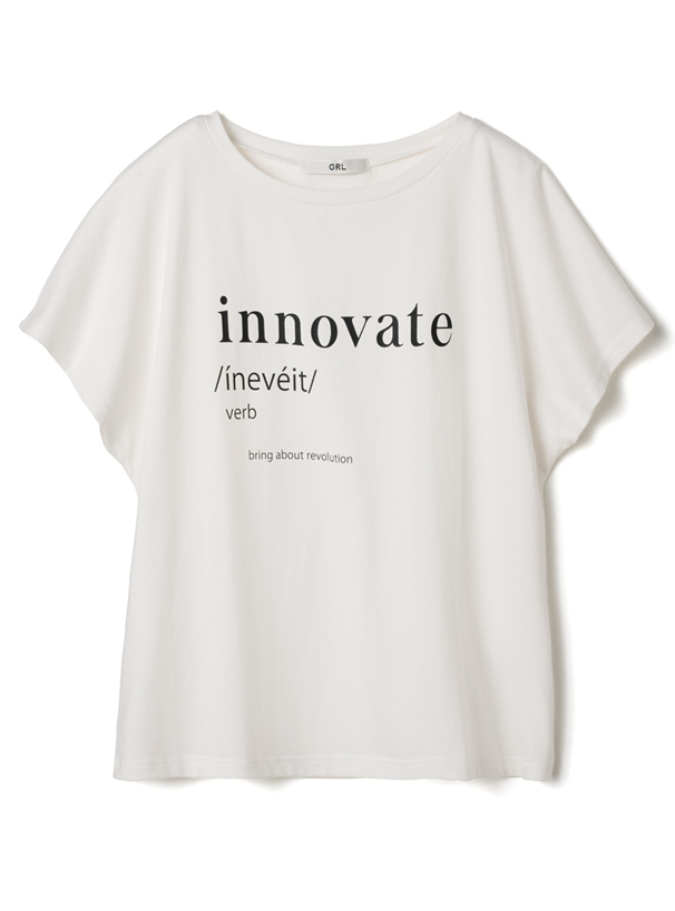 フレンチスリーブロゴTシャツ