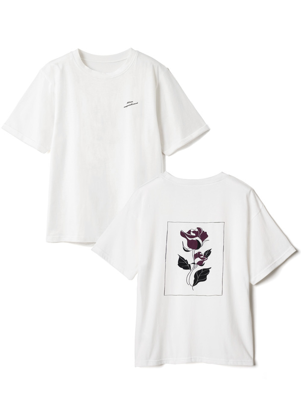 フロントロゴバックフラワープリントTシャツ[ze479] | レディースファッション通販のグレイル(GRL)【公式】