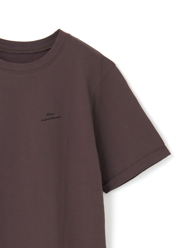 フロントロゴバックフラワープリントTシャツ