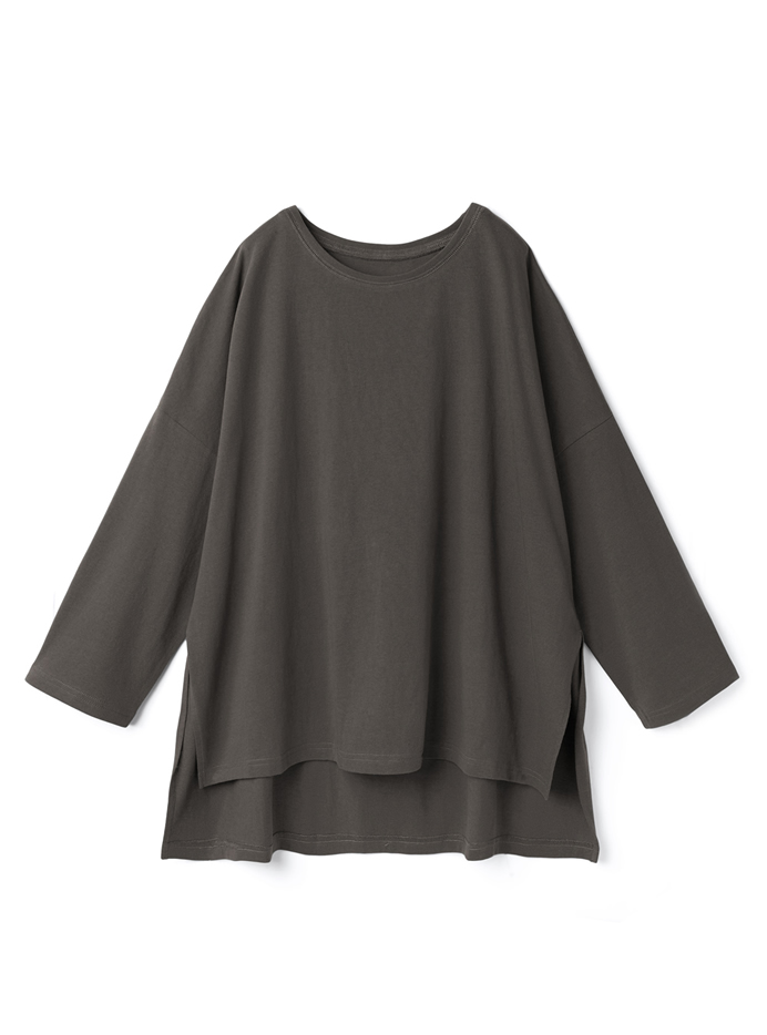 BIGシルエットサイドスリットロンT