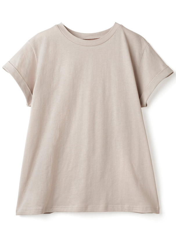 USAコットン袖ロールアップTシャツ