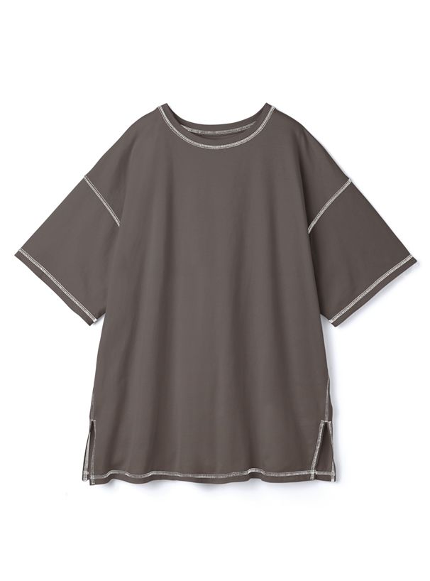 配色ステッチTシャツ