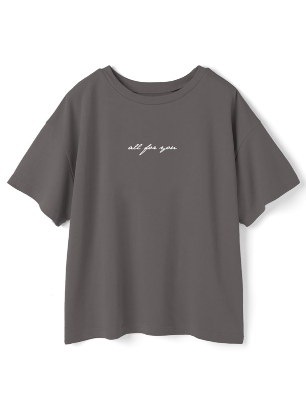 バックイラストロゴプリントTシャツ