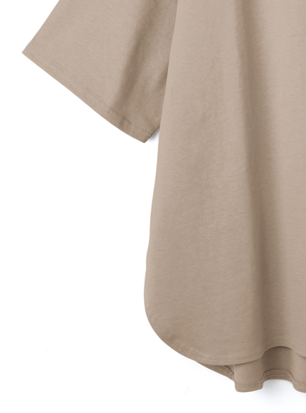 ラウンドヘムTシャツ