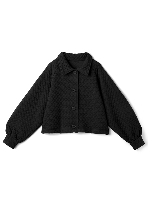 ウェーブキルティングショート丈ジャケット