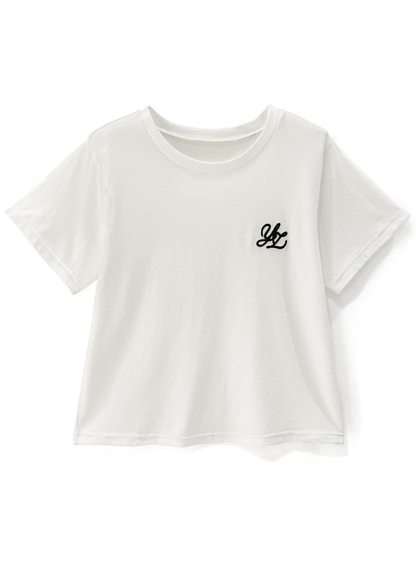 ロゴ刺繍Tシャツ[ze773]